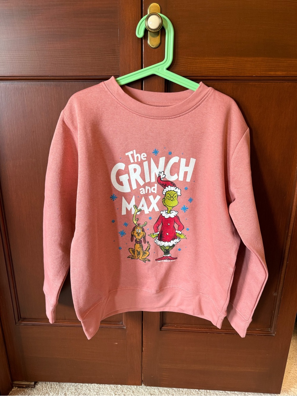 Kids Pink The Grinch & Max Graphic Sweatshirt